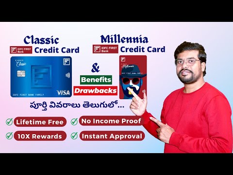 IDFC First Bank Classic and Millennia Credit Card Benefits | IDFC Lifetime Free Credit Card | Telugu