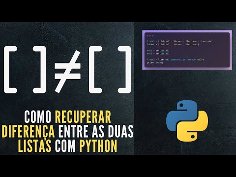 Python Tutorial | Como saber a diferença entre as duas Listas em Python (symmetric_difference)