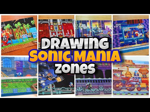 Drawing Sonic Mania Levels (Zones) Compilation