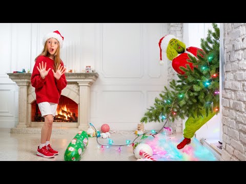 Nastya Christmas tree decorations story with toys and gifts - Christmas tree adventure