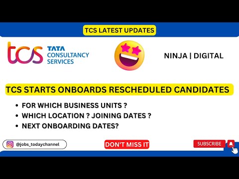 TCS ONBOARD UPDATES | RESCHEDULED CANDIDATES | ILP LOCATIONS | JOINING LETTER | 2022 BATCH |