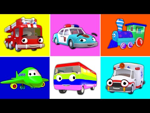 🚨🌈 Fun Learn Colors & Names with Vehicles for Preschoolers | Finger Family & Nursery Rhymes for Kids