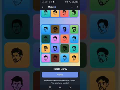 17 October- Major Puzzle Durov Solved Today#airdrop #major #play2earngame