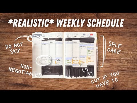 Setting up an ✨IDEAL✨ weekly schedule *self care included*