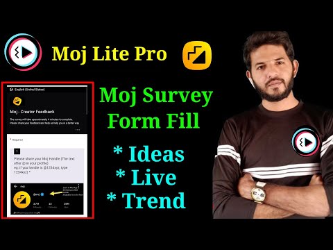 moj apps survey form | Moj apps me live kaise aaye | moj survey form kaise bhare | moj lite Live on