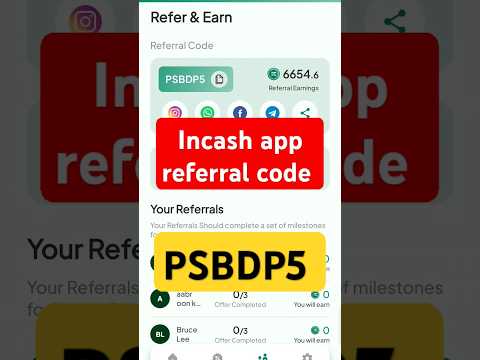 Incash app referral code | Incash app refer code 2024