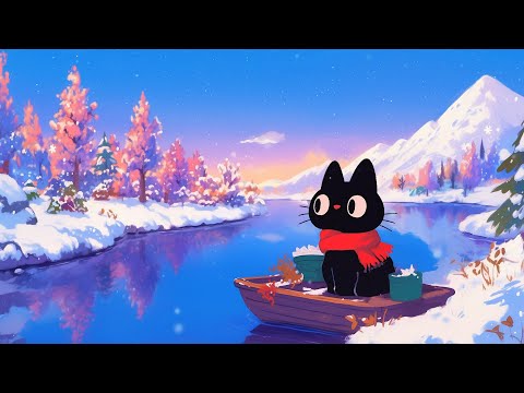 Sunset by the river 🌄 Lofi Music to Relax/Study/Stress Relief ❄ [Winter Lofi Hip Hop]