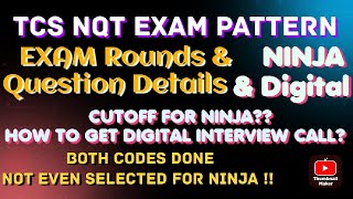 TCS NQT CUTOFF || NQT EXAM PATTERN || BOTH CODES no Interview call || DON'T DO THIS MISTAKE!!