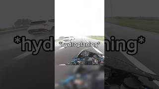 Motorcycle Hydroplane #crbn_rr #bikelife #motovlog #gopro  #yamaha #r6 #floridalife #carbonfiber