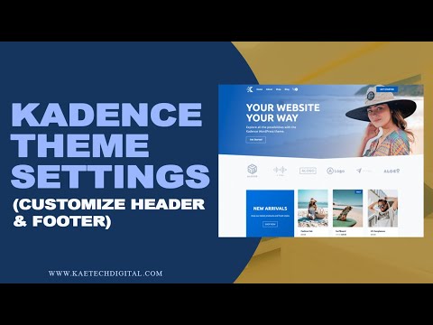 Kadence Theme Customizer Settings - Customize Header And Footer