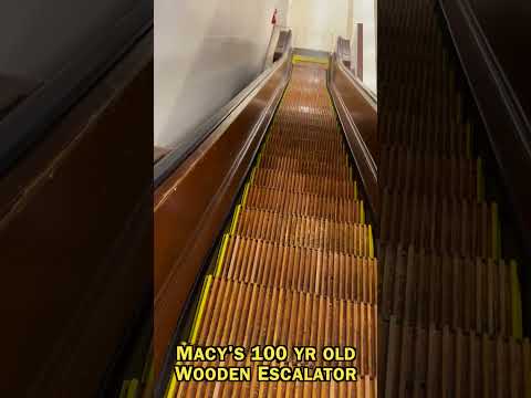 Exploring Macy's Iconic 100-Year-Old Wooden Escalator! #nyc  #shorts