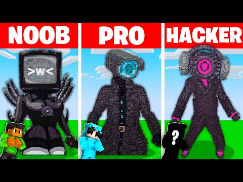 NOOB vs HACKER: I Cheated In a SKIBIDI GIRLS Build Challenge!