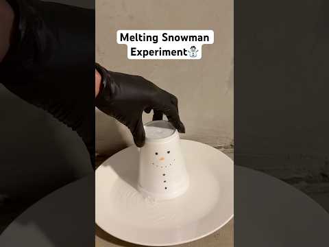 Melting Snowman Experiment⛄️ #experiment #diy #howto