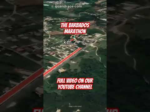 The Barbados Marathon Weekend 2024: fly over the marathon course! Video of the race path.