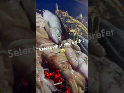 THINKING FOR DINNER? SELECT WHAT YOU PREFER I GRILLED SEAFOODS I#share #viral #seafood #yummy #fun