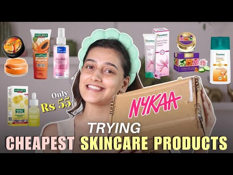 Using the *CHEAPEST* Skincare from *NYKAA*🫨😍 | Starting at ₹55 🤩 | Aashi Adani