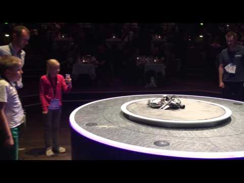 David & Jenny & Team Robit win the GOTO Copenhagen Robot Sumo competition!