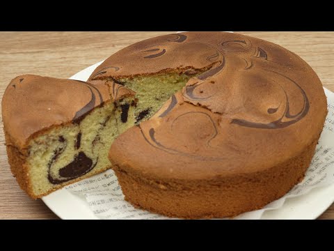 Marble sponge cake , so perfect spongy delicious tea cake recipe