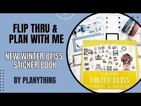 New! Flip Thru & Plan With Me | Winter Bliss Sticker Book by Planything