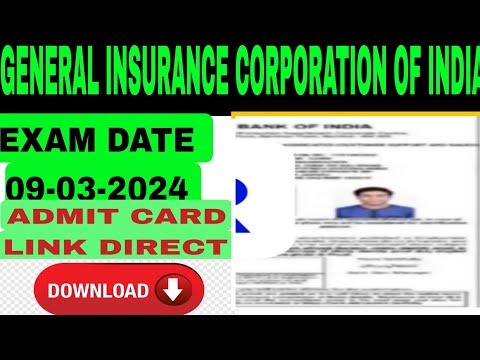 GENERAL INSURANCE GIC SCALE I ADMIT CARD 2024 KAISE DOWNLOAD KARE ll HOW TO DOWNLOAD GIC SCALE I .