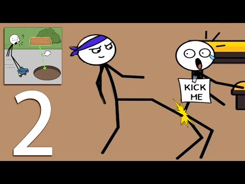 Skip Troll  - Funny Troll Stickman Puzzle Game - Levels 31 - 60 - Gameplay Walkthrough