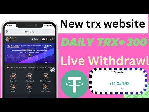 Tron-TJ new mining site | best free earning apps | longtime trusted income trx site tron-TJ