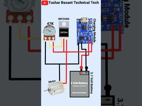 DC 5 Volt Motor Speed Controller Connection #shorts