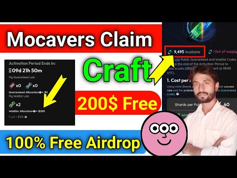 Mocavers Claim Craft Profit With 200$  || How to claim mocavers craft activate waitlist