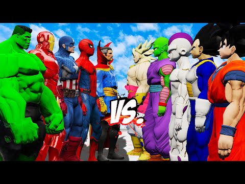 TEAM AVENGERS vs TEAM DRAGON BALL - EPIC SUPERHEROES WAR