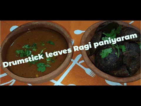 simple break fast recipe/drumstick leaves Ragi paniyaram/எளிமையான முருங்கை கீரை கேழ்வரகு பணியாரம்.