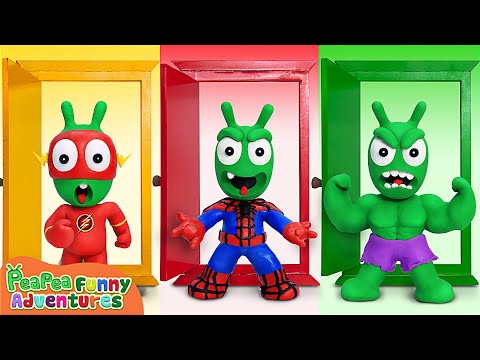 PeaPea's Superhero Door Adventure - Kids Cartoon - PeaPea Funny Adventures