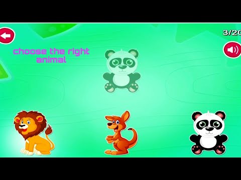 Choose the One right animal game||guees the animals||Baby bus game||Sri Kids Playland!