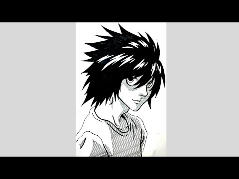 How to draw L from Death Note #shorts #short #artsyfam #art #anime #trending #viral #deathnote #kira