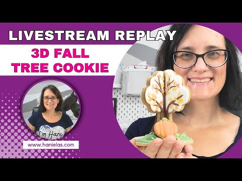 3D Fall Tree Cookies - Live Cookie Decorating |236|