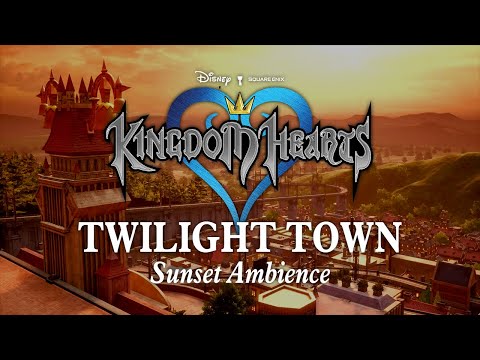 Twilight Town | Sunset City Ambience: Relaxing Kingdom Hearts Jazz Music to Study, Relax, & Sleep