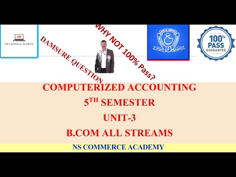 COMP ACC IMP3 - COMPUTERIZED ACCOUNTING - 5TH SEMESTER - B.COM ALL STREAMS - O.U