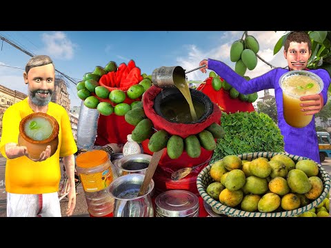 Kaccha Aam Panna Recipe Village Style Raw Mango Panna Hindi Kahani Moral Stories Funny Comedy Video