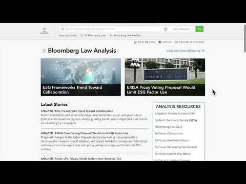 Bloomberg Law Analysis