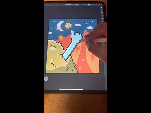 🍁 fall Illustration on an iPad Pro #graphicdesign #procreate #illustrator
