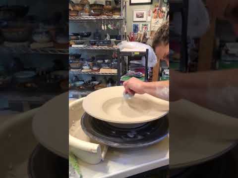 Throwing a wide rimmed bowl