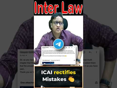 ICAI rectifies Mistakes 👏 | CA Siddharth Agarwal