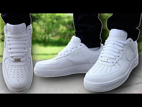 How To BAR LACE Nike Air Force 1s (THE BEST WAY!!)