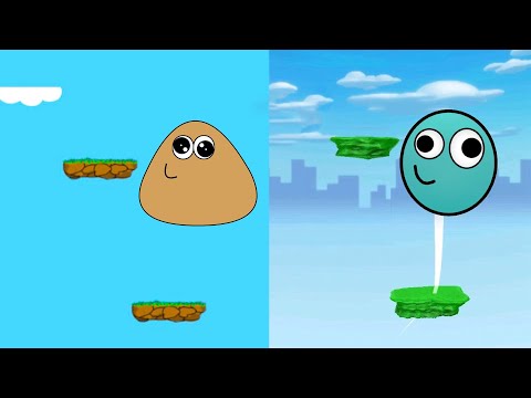 POU vs DOU - SKY JUMP | Pou Vlogs