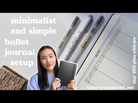 plan with me may 2021 | very simple + minimalist bullet journal setup