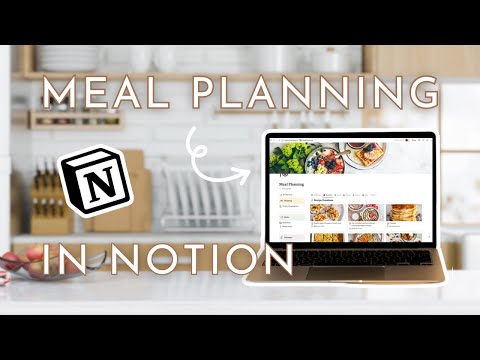 How I Meal Plan Using Notion 🥗 | Notion meal planner, recipe database, & shopping list