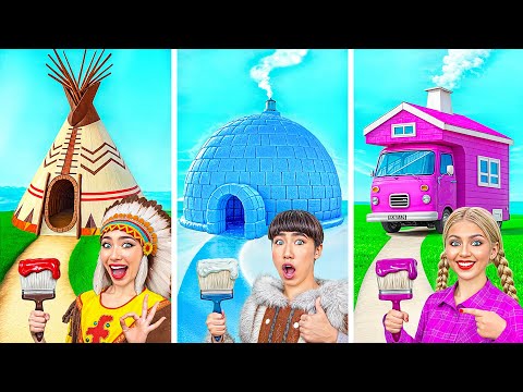 One Colored Houses of Different Countries Challenge by Multi DO Challenge