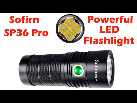 Sofirn SP36 Pro 8000lm Powerful LED Flashlight 4*SST40 USB C Rechargeable 18650 Torch