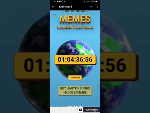 Memeland Update Today |5000 Token Bonus Free|Mining End 28 Oct 2024