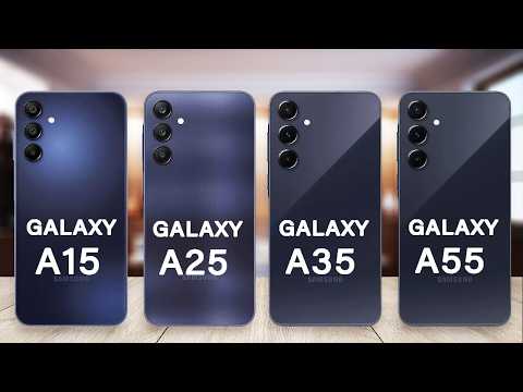 Samsung Galaxy A55 Vs Galaxy A35 Vs Galaxy A25 Vs Galaxy A15 Specs Review | Galaxy A Series 2024