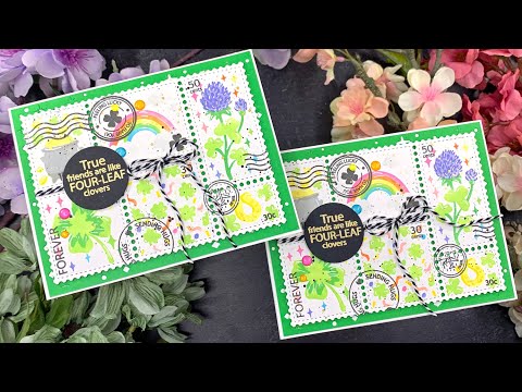 Lucky Friend Postage Collage Cards | Waffle Flower Crafts